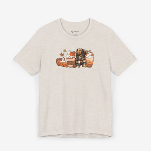Longhaired Dachshund Fall Tee - Dachshund T- Shirt for Women